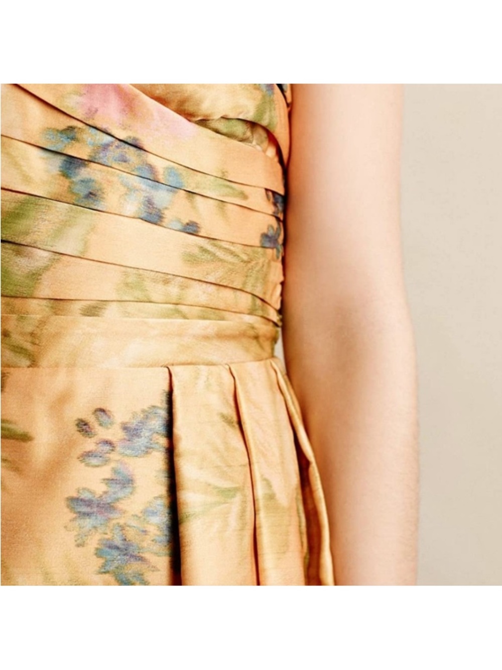 Anthropologie James Coviello Botanica Dress Yellow Broacde size 6 - Picture 5 of 6